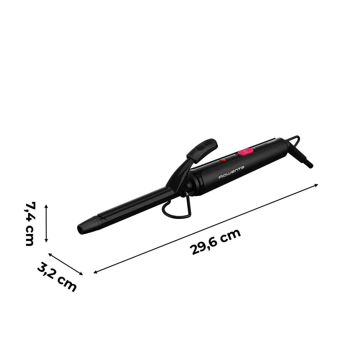ROWENTA CF2119 16ΜΜ Curler Ψαλίδι Μαλλιών Μαύρο - 3