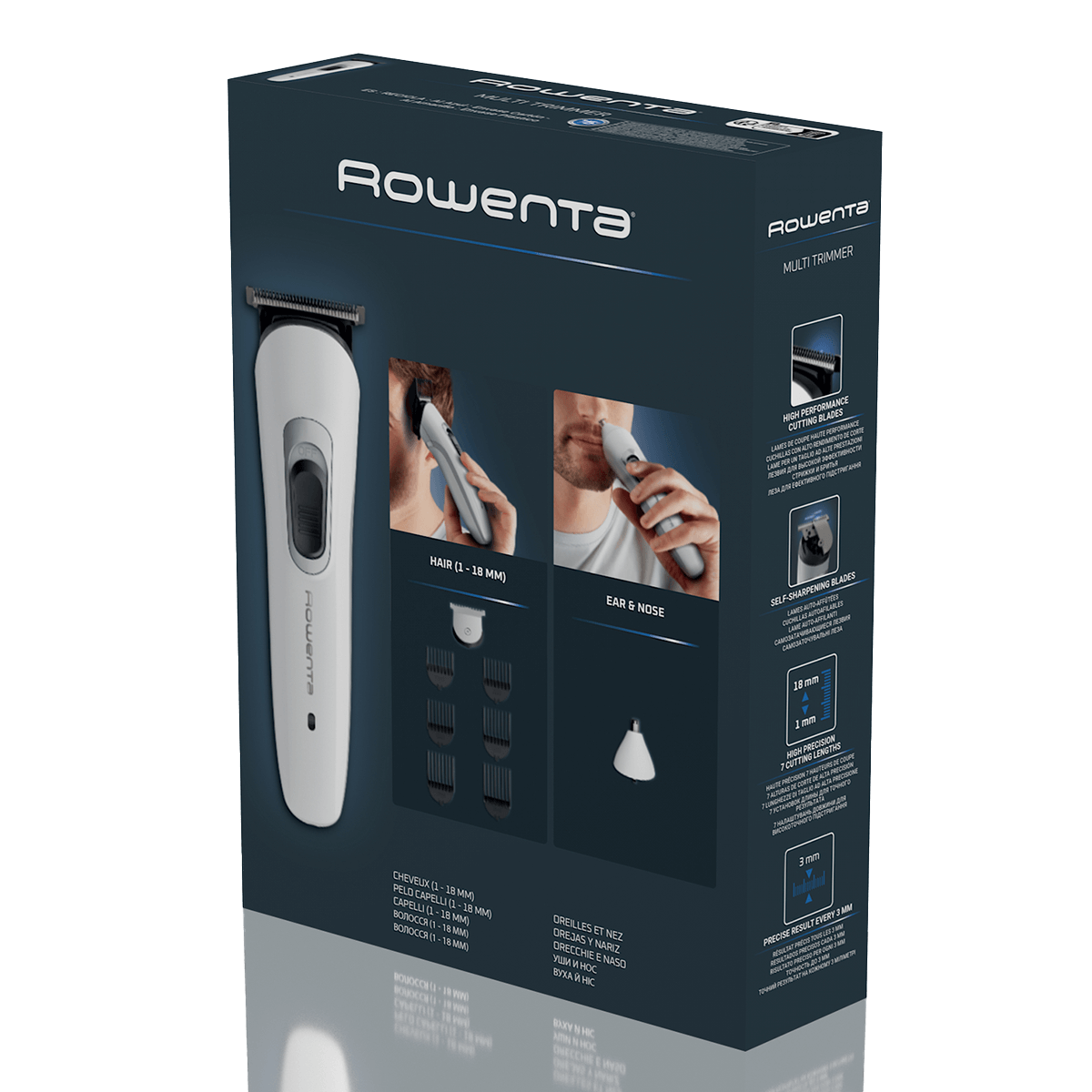 ROWENTA TN8934E0 Trim & Style Multi Trimmer Μηχανή 8 σε 1 Λευκό - 2