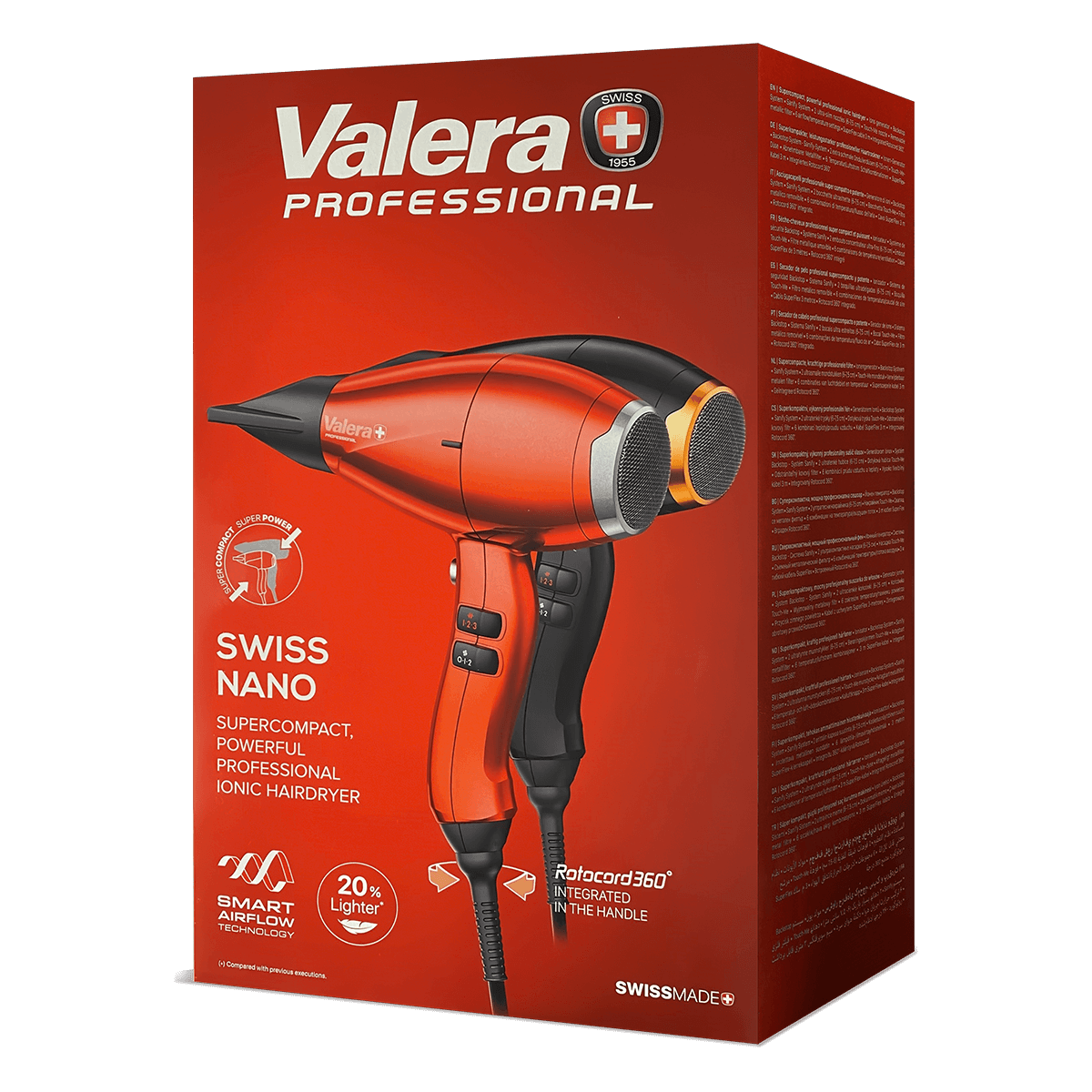 VALERA 9400 Plus Swiss Nano Σεσουάρ Μαλλιών 2400W Κόκκινο - 2