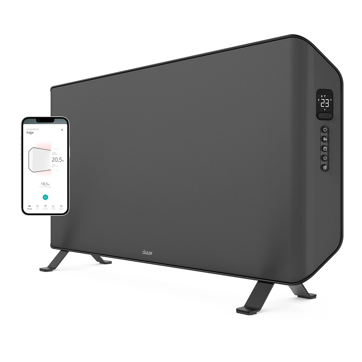 DUUX DXCH14 Edge 2000 Θερμοπομπός Δαπέδου με Wi-Fi 2000W Γκρι