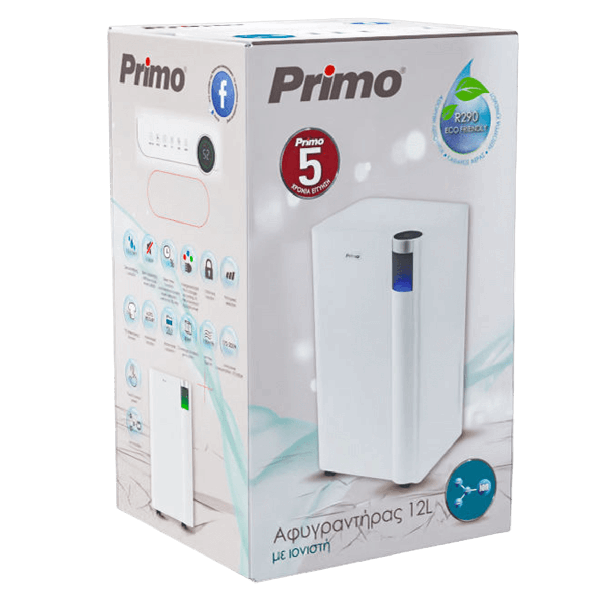 PRIMO PRDH-45017I Αφυγραντήρας 12L Λευκό - 4