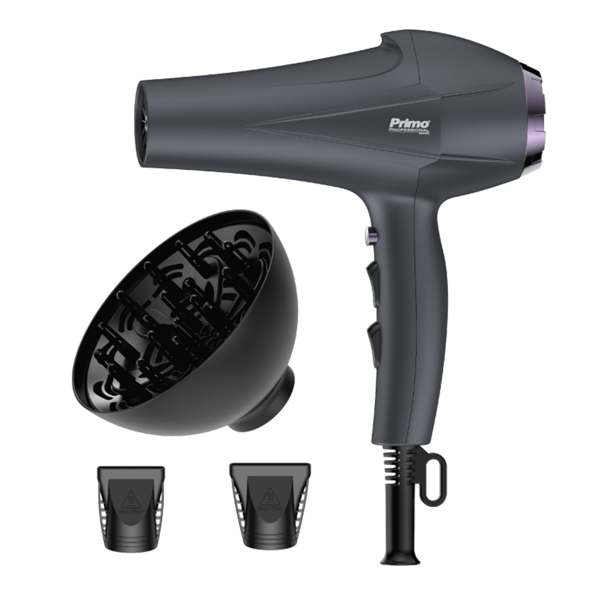 PRIMO PRHD-40458 AC Σεσουάρ Μαλλιών 2400W Ανθρακί