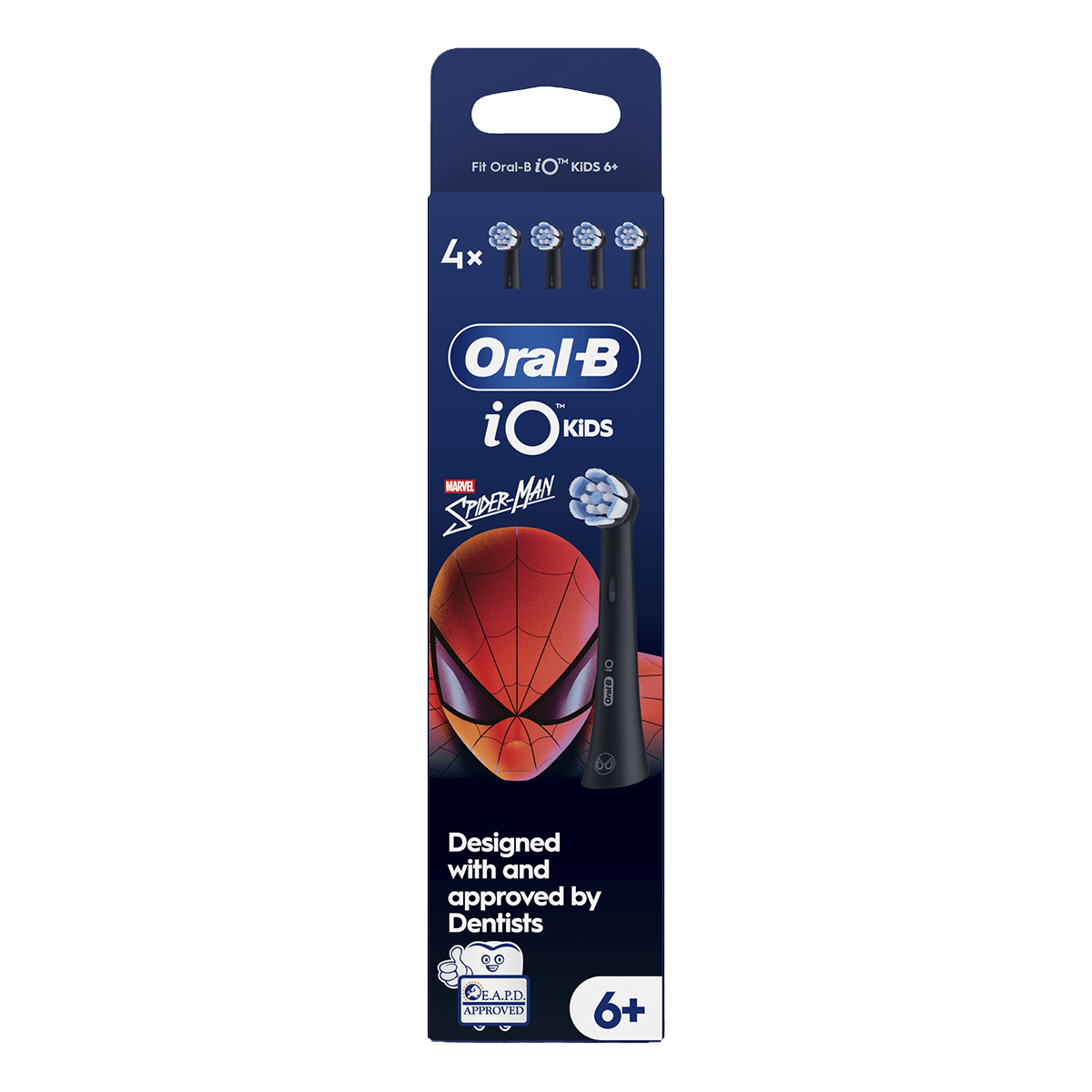 ORAL-B iO Kids Series Gentle Care Spiderman Ανταλλακτικές Κεφαλές 4τμχ Μαύρο - 3