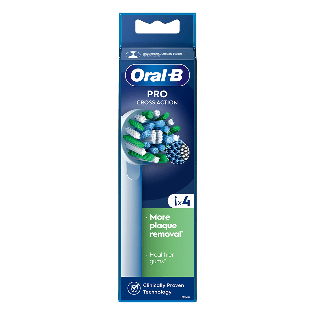 ORAL - B Cross Action Ανταλλακτικές Κεφαλές 4τμχ Λευκό - 2