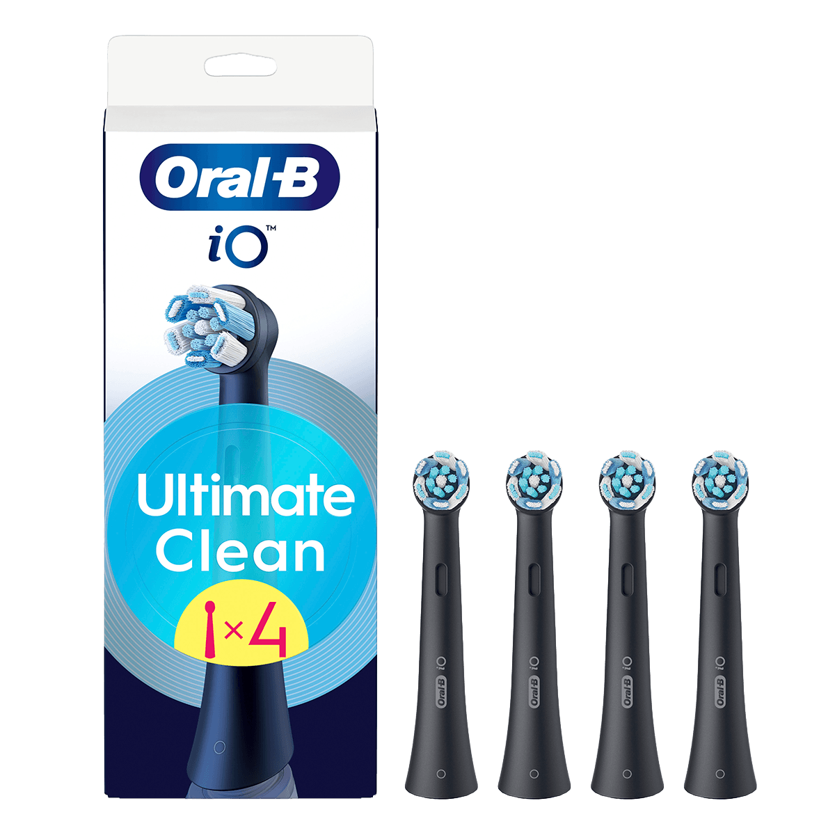 ORAL-B iO Ultimate Clean Ανταλλακτικές Κεφαλές 4τμχ Μαύρο