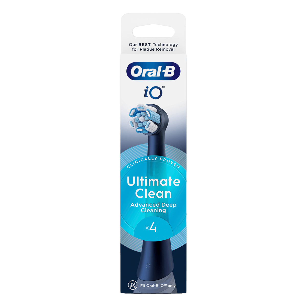 ORAL-B iO Ultimate Clean Ανταλλακτικές Κεφαλές 4τμχ Μαύρο - 3