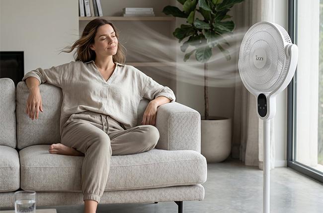  IZZY IZ-9086 Ανεμιστήρας Δαπέδου με Τηλεχειριστήριο 25W 