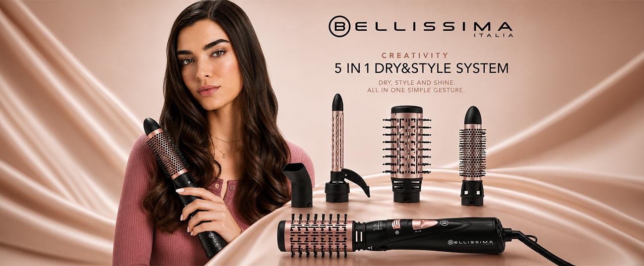 BELLISSIMA GH30 1000 Βούρτσα Θερμού Αέρα 5 σε 1