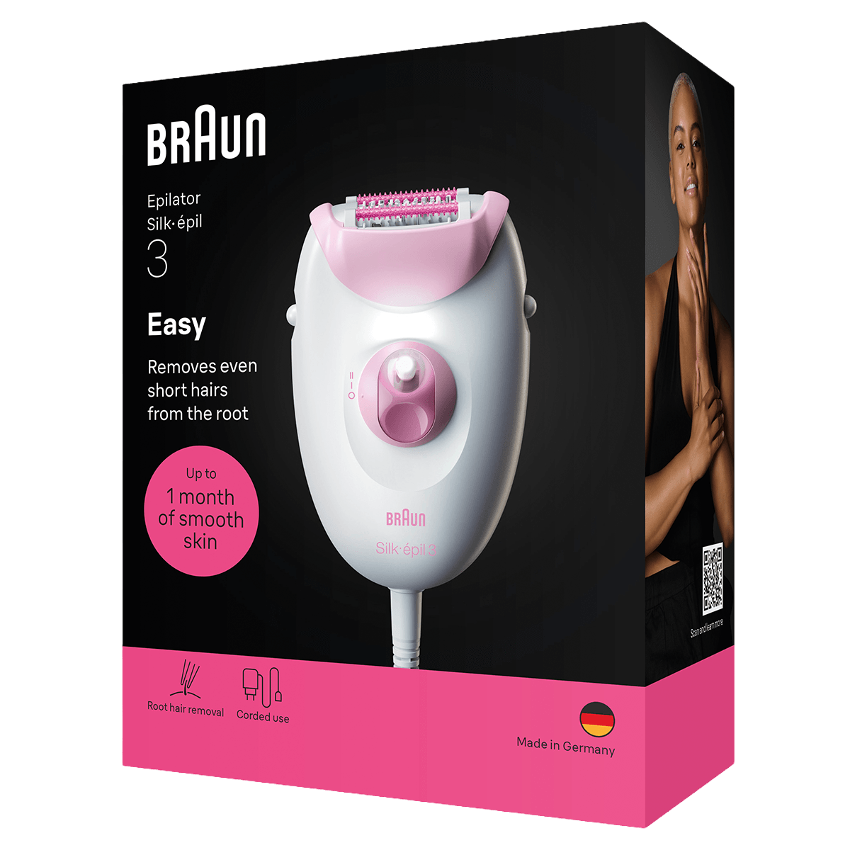 BRAUN SE3-000/Ν Silk-epil 3 Αποτριχωτική Μηχανή Λευκό - 4