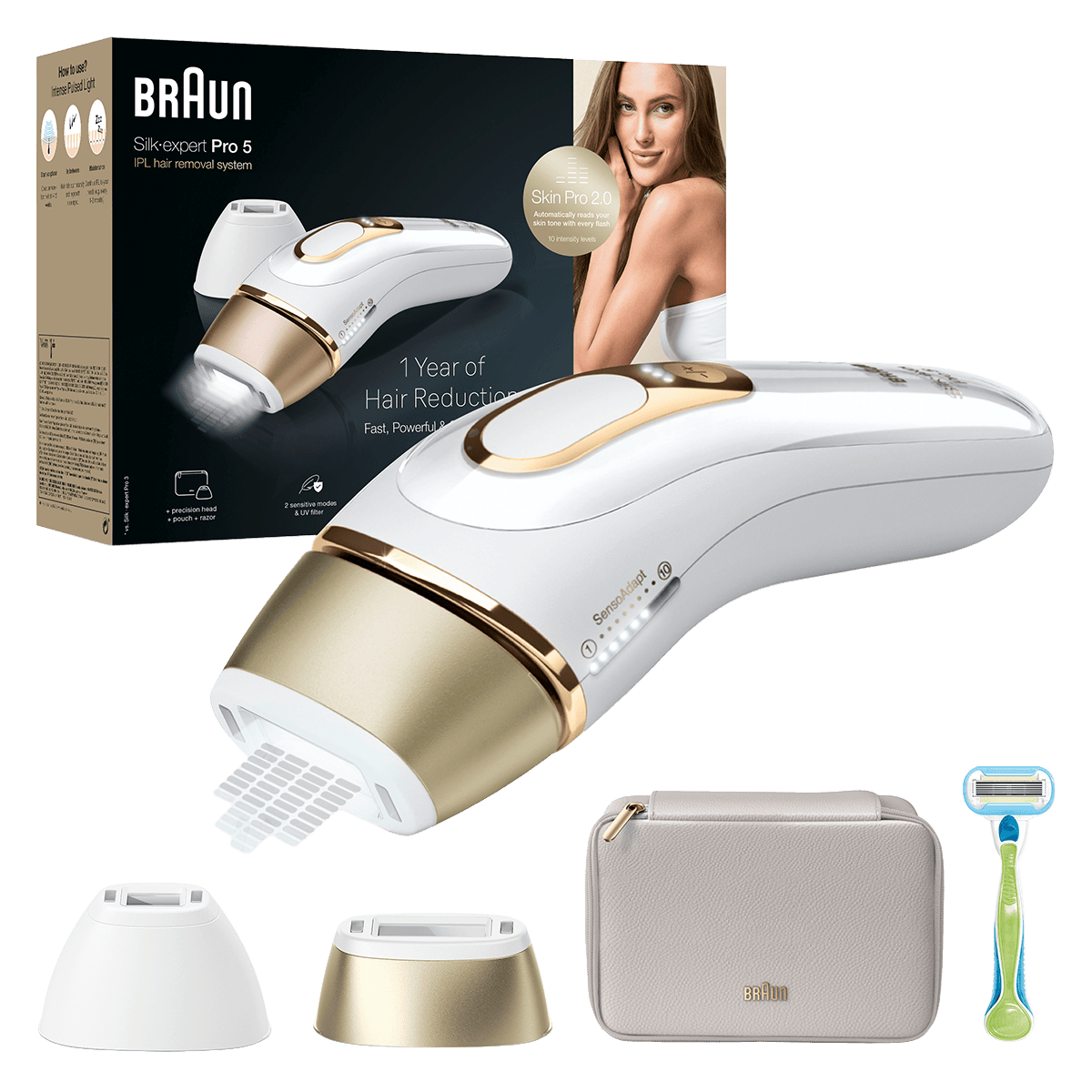 BRAUN PL5152 Silk-Expert Pro 5 Αποτριχωτική Μηχανή Λευκό/ Χρυσό - 3