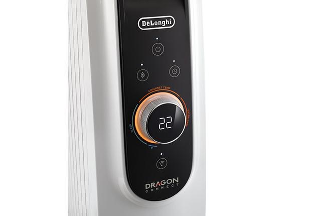 DELONGHI TRD51025 Dragon Connect Καλοριφέρ Λαδιού με Wi-Fi 2500W Λευκό