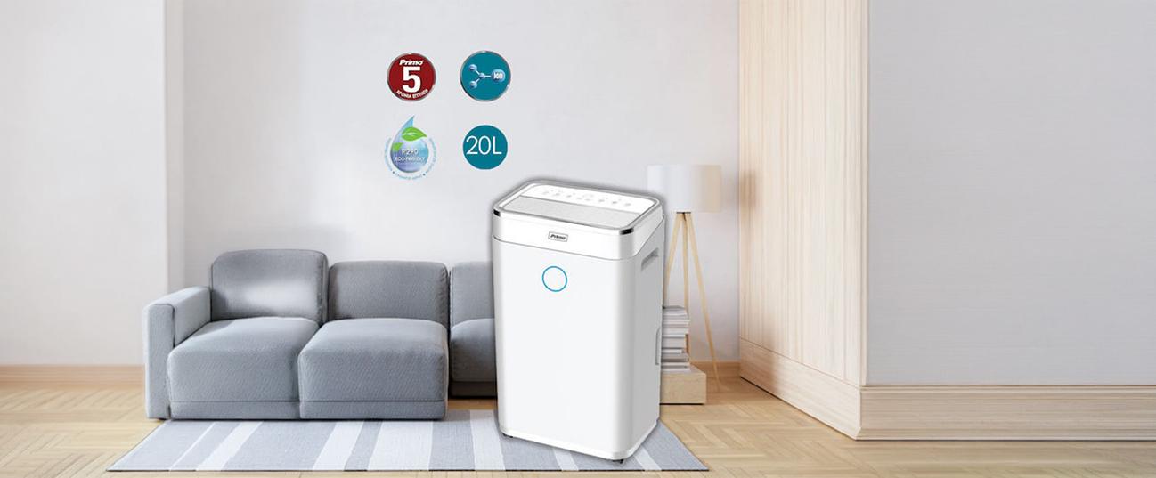 PRIMO PRDH-45007 Αφυγραντήρας με Ιονιστή 20Lt Λευκό