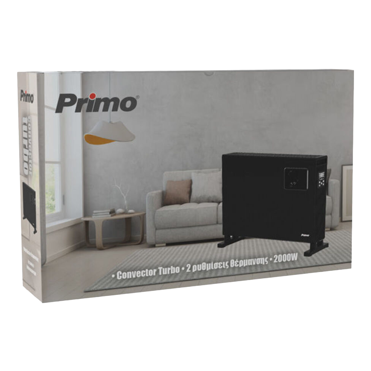 PRIMO PRCH-81121 Turbo Θερμοπομπός Δαπέδου 2000W Μαύρο - 2