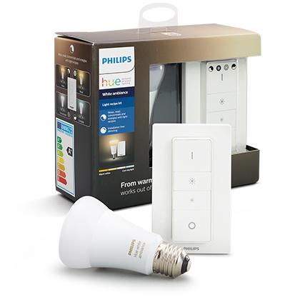 PHILIPS Hue White eksipnos lamptiras me diakopth dimmer