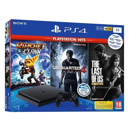 PS4 Slim 1TB 3 PlayStation Hits