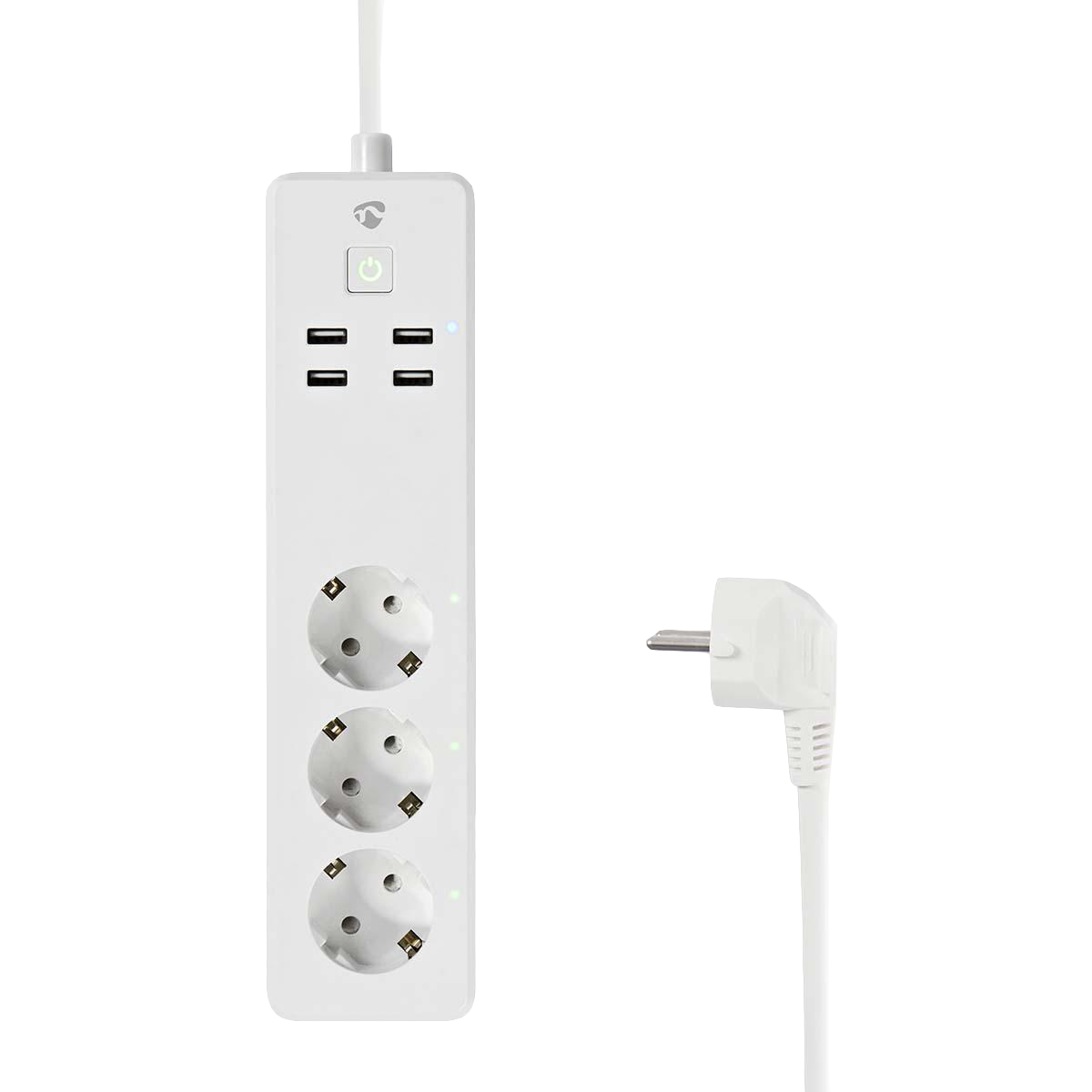 NEDIS έξυπνο πολύπριζο 3 θέσεων και 4 θυρών USB Wi-Fi