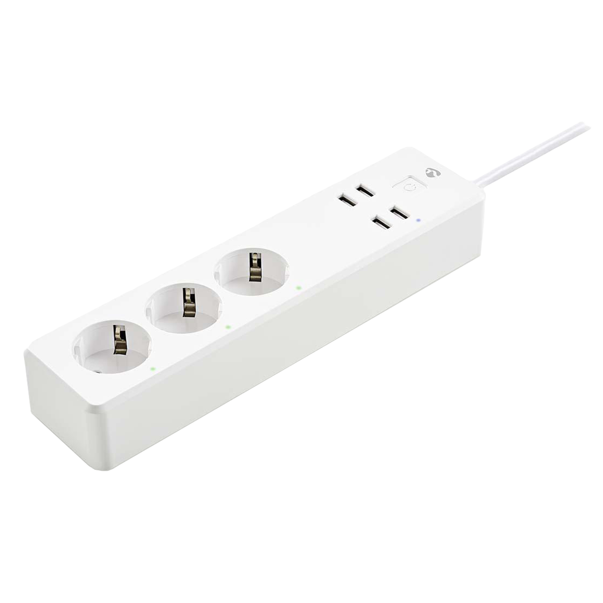 NEDIS έξυπνο πολύπριζο 3 θέσεων και 4 θυρών USB Wi-Fi - 2