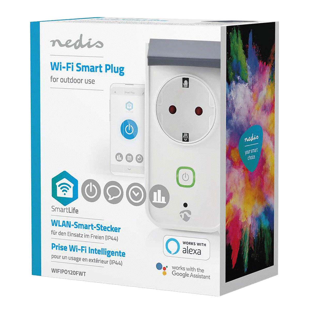 NEDIS Wi-Fi Smart Plug Έξυπνη Πρίζα Εξωτερικού Χώρου με μετρητή κατανάλωσης ενέργειας - 4