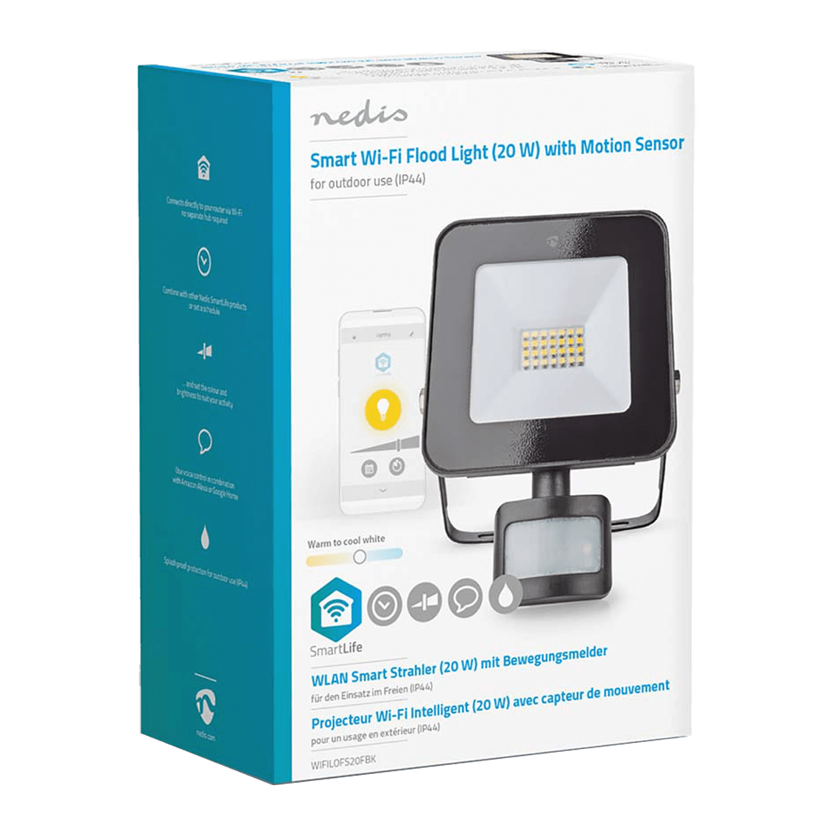 NEDIS Smart Wi-Fi Flood Light με αισθητήρα κίνησης - 4