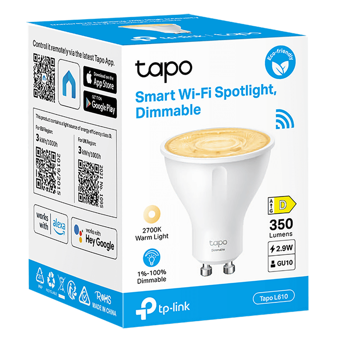 TP-LINK Tapo L610 Smart Wi-Fi Spotlight Dimmable - 2