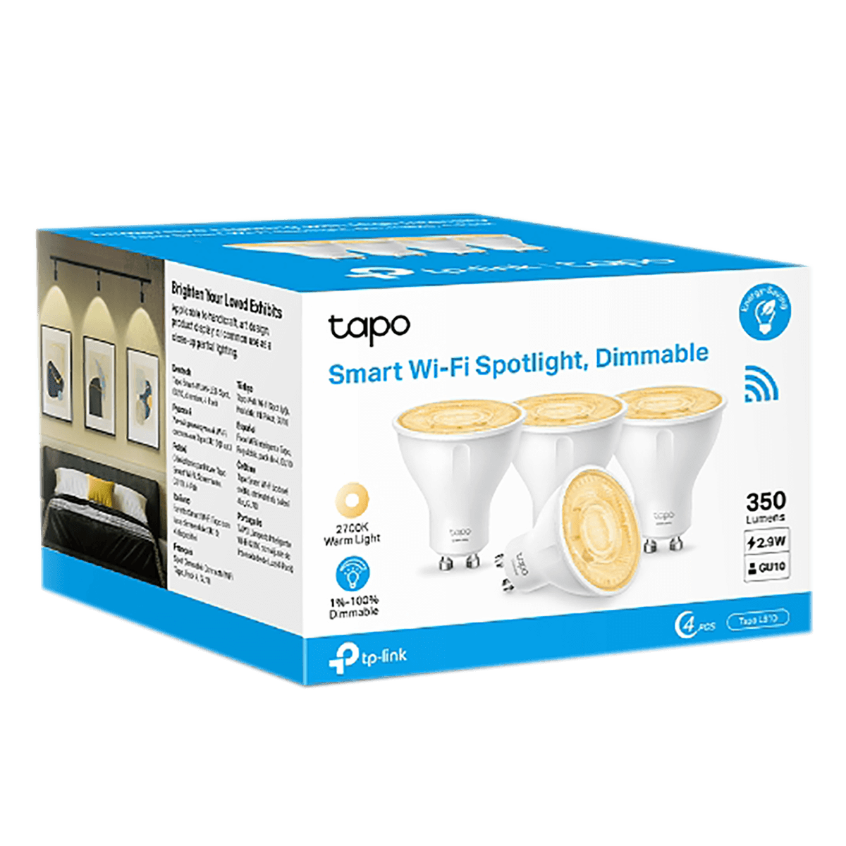 TP-LINK Tapo L610 Smart Wi-Fi Spotlight Dimmable 4-pack - 2