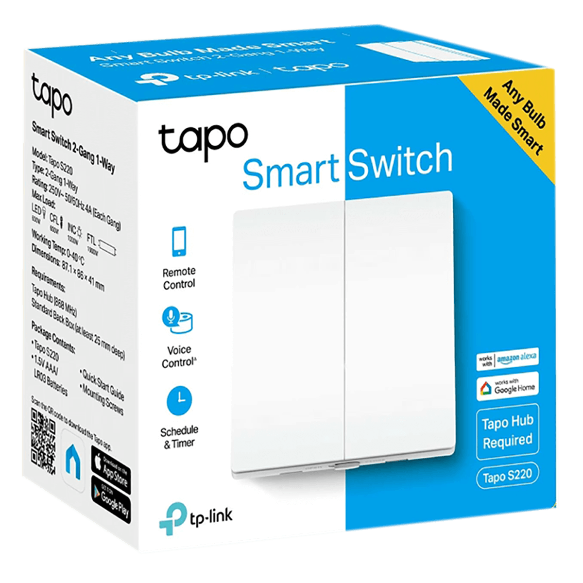 TP-LINK Tapo S220 Smart Light Switch 2 Gang - 2