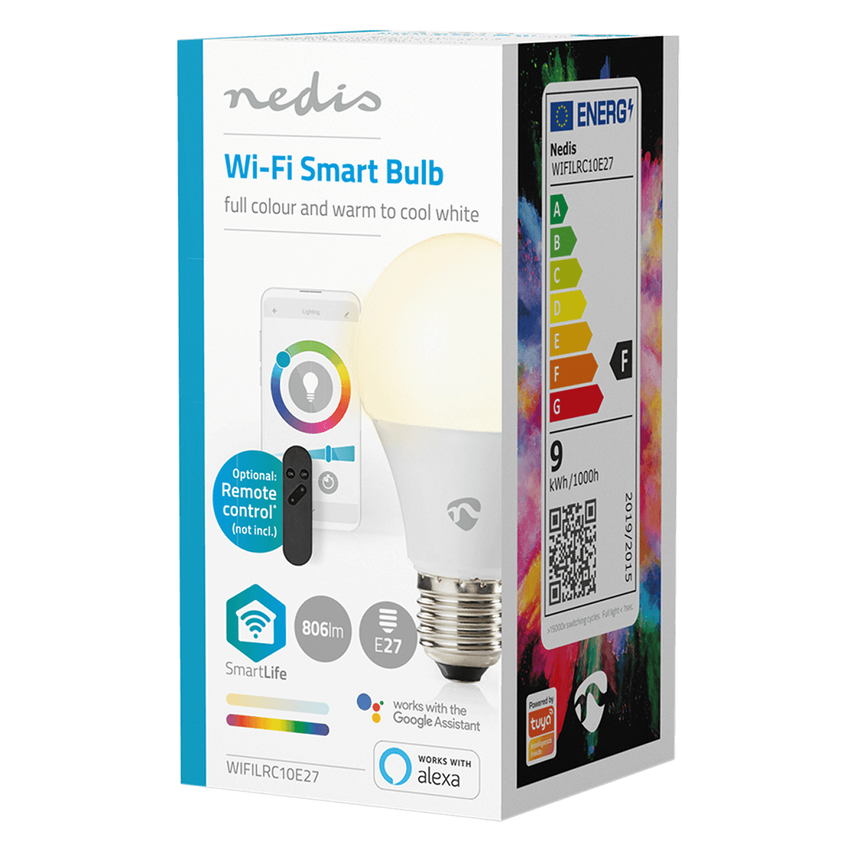NEDIS Έξυπνος Λαμπτήρας LED E27 Wi-Fi RGB 9W - 3