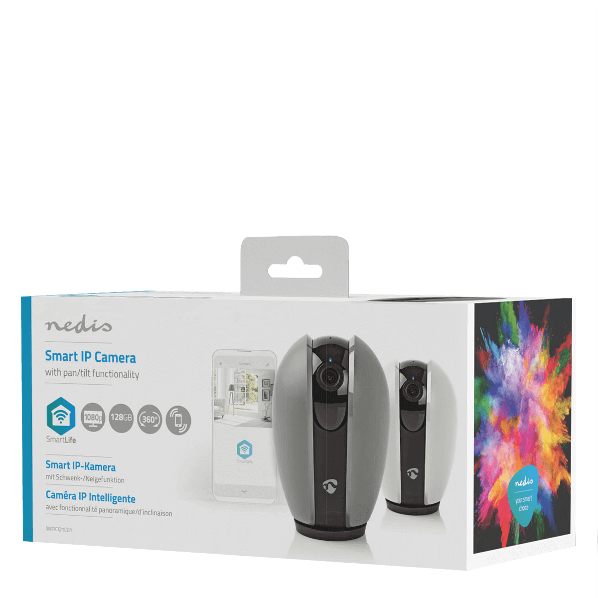 NEDIS Smart IP Εσωτερική Κάμερα Full HD Wi-Fi με λειτουργία pan/ tilt - 3