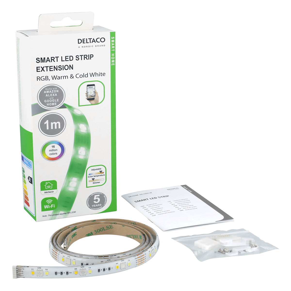 Έξυπνη Ταινία LED DELTACO RGB Wi-Fi 1 Μέτρο - 2