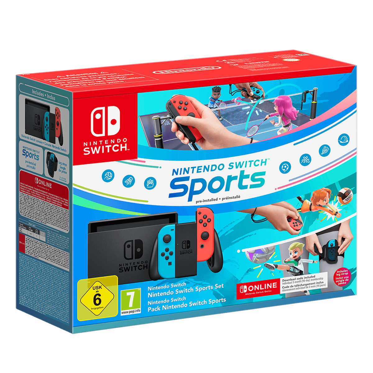 Nintendo Switch (Blue & Red Joy-Con) + Nintendo Switch Sports