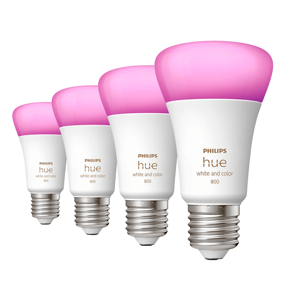 PHILIPS Hue White & Color Ambiance Έξυπνος Λαμπτήρας E27 A60 6.5W (4 Τεμάχια) - 2