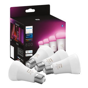PHILIPS Hue White & Color Ambiance Έξυπνος Λαμπτήρας E27 A60 6.5W (4 Τεμάχια)
