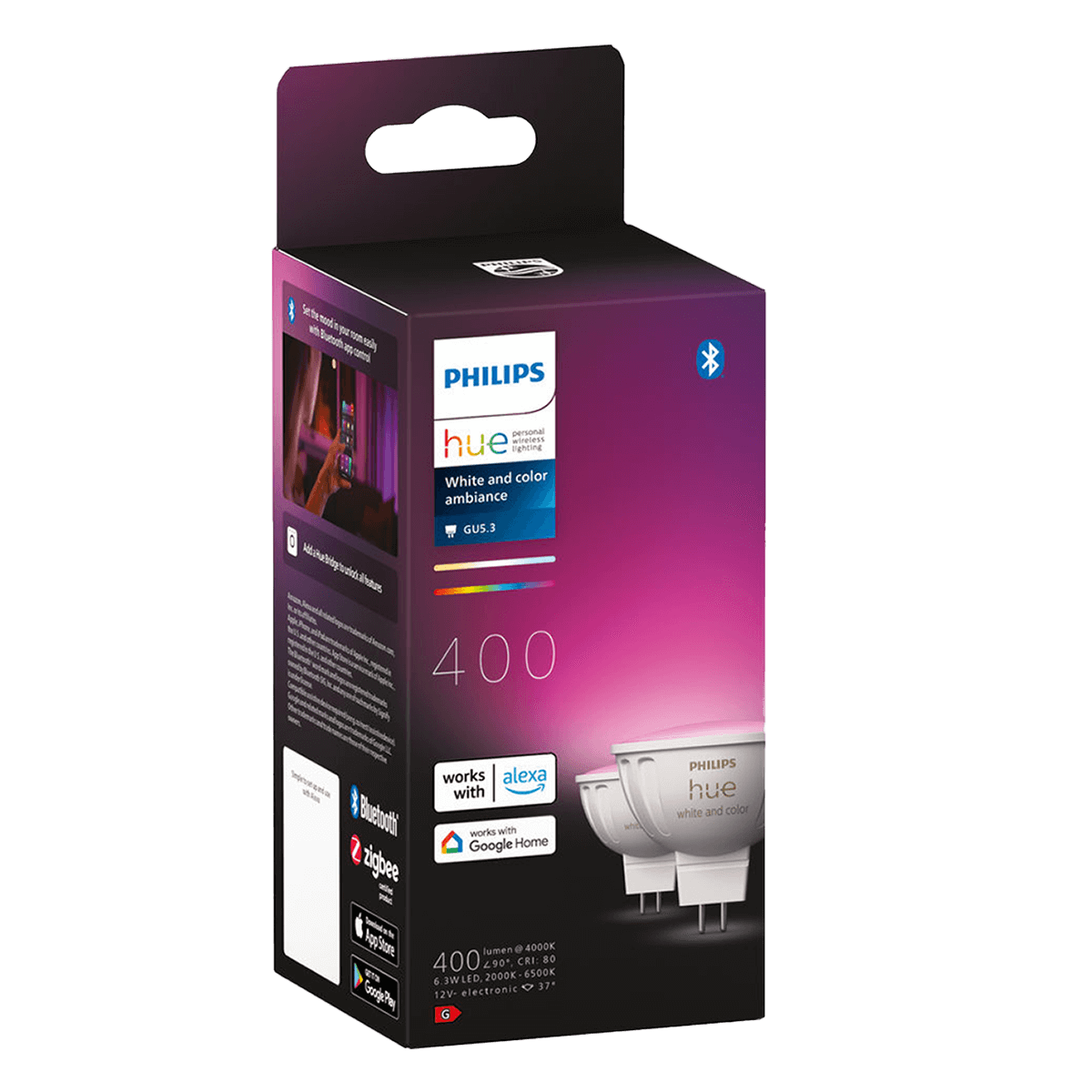 PHILIPS Hue White & Color Ambiance Έξυπνος Λαμπτήρας GU5.3 6.3W 12V MR16 (2 Τεμάχια) - 4