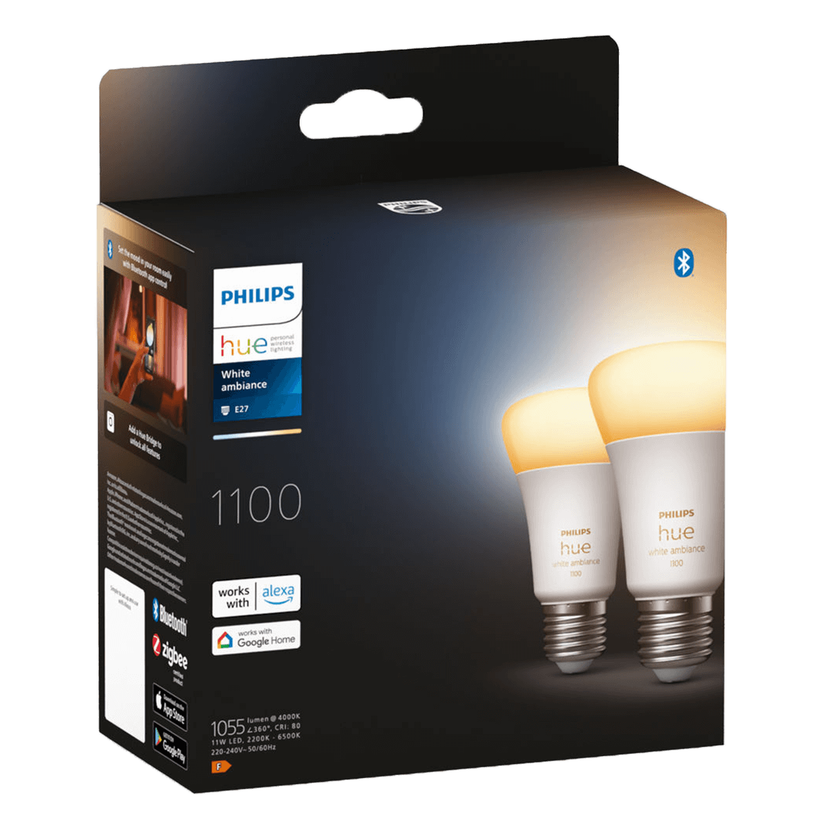 PHILIPS Hue White Ambiance Έξυπνος Λαμπτήρας 8W A60 E27 (2 Τεμάχια) - 4