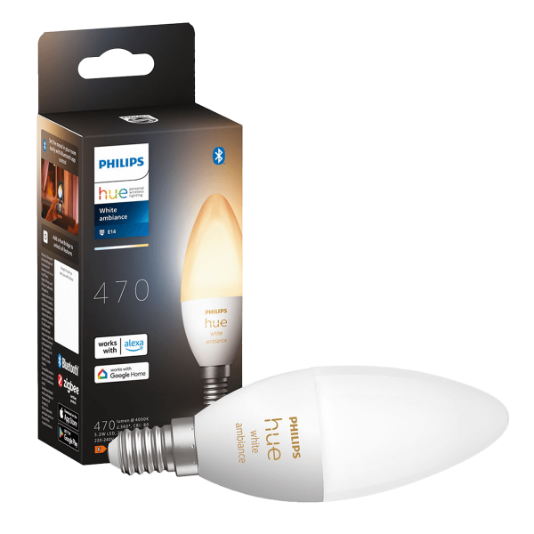 PHILIPS Hue White Ambiance Έξυπνος Λαμπτήρας E14 B39 5.2W