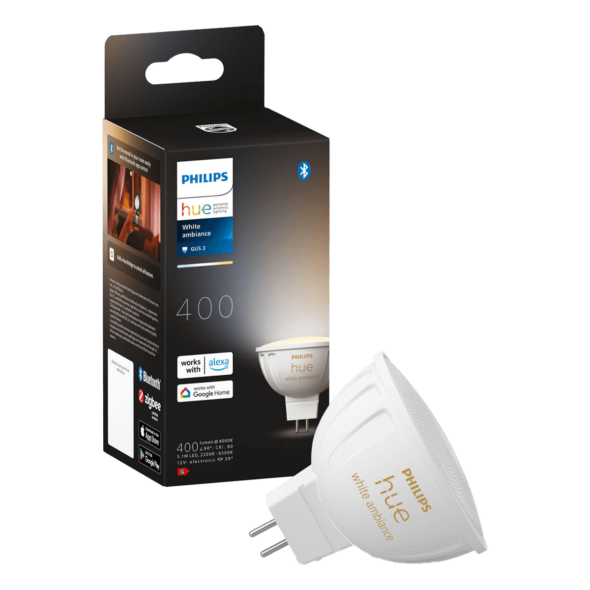 PHILIPS Hue White Ambiance Έξυπνος Λαμπτήρας GU5.3 5.1W 12V MR16 - 2