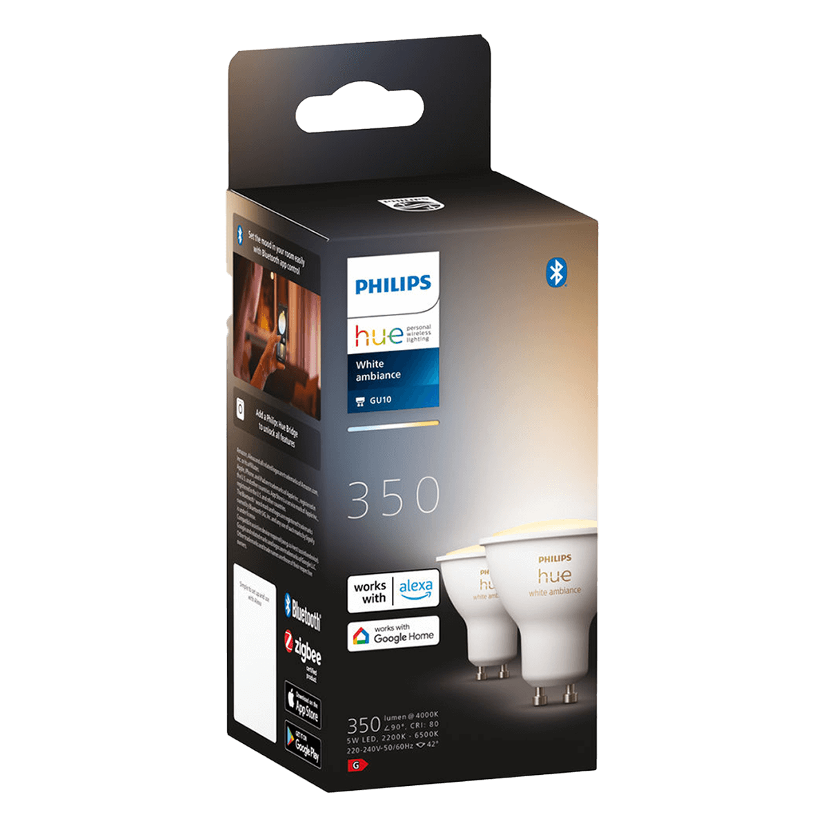 PHILIPS Hue White Ambiance Έξυπνος Λαμπτήρας GU10 5W (2 Τεμάχια) - 3