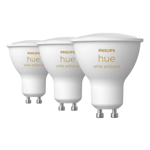 PHILIPS Hue White Ambiance Έξυπνος Λαμπτήρας GU10 5W (3 Τεμάχια)