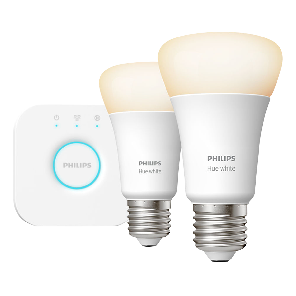 PHILIPS Hue White Σετ με 2 Έξυπνους Λαμπτήρες 9.5W A60 E27 + Philips Hue Bridge - 3