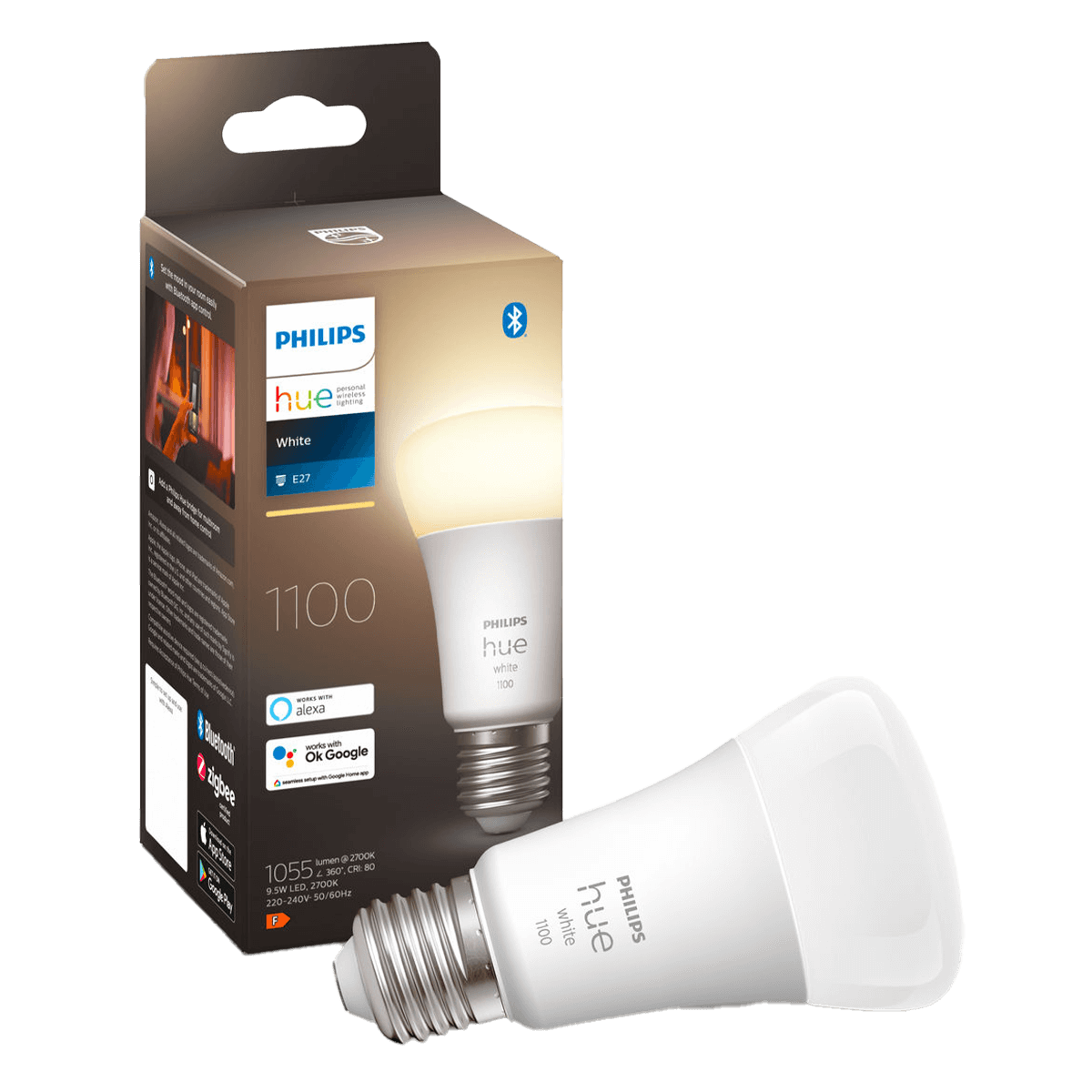 PHILIPS Hue White Έξυπνος Λαμπτήρας 9.5W A60 E27