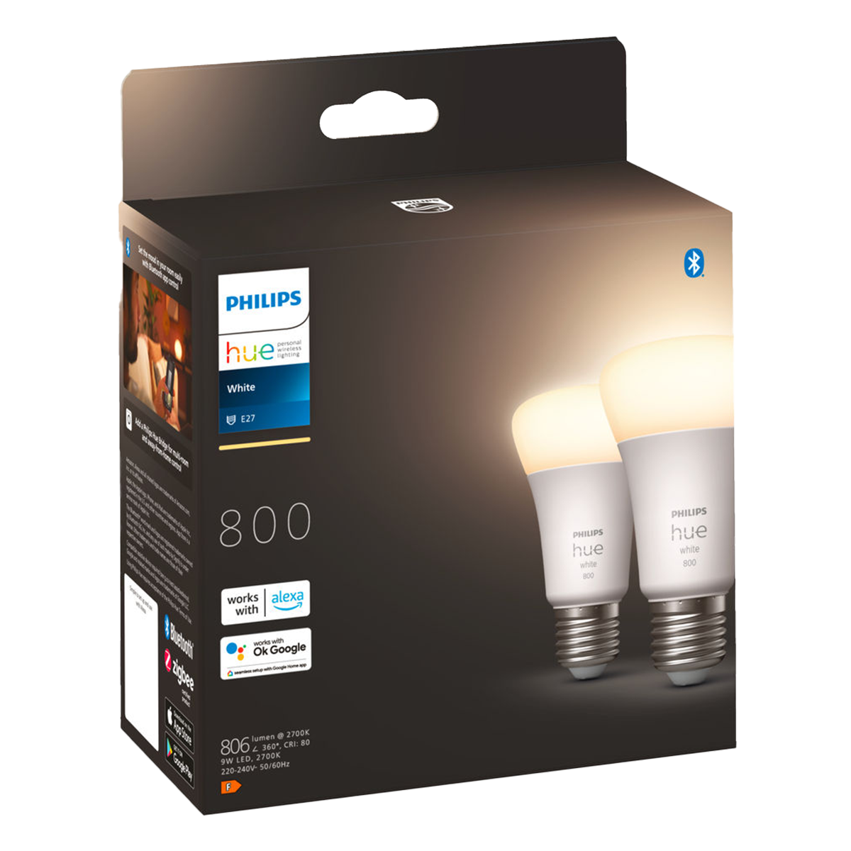 PHILIPS Hue White Έξυπνος Λαμπτήρας 9W A60 E27 (2 Τεμάχια) - 4