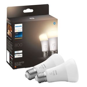 PHILIPS Hue White Έξυπνος Λαμπτήρας 9W A60 E27 (2 Τεμάχια)
