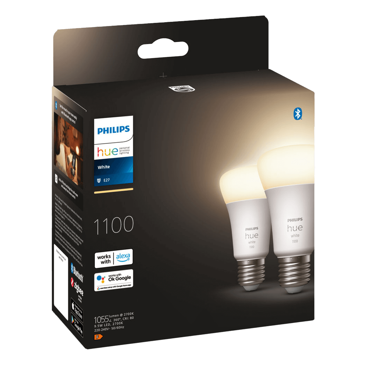 PHILIPS Hue White Έξυπνος Λαμπτήρας 9.5W A60 E27 (2 Τεμάχια) - 4