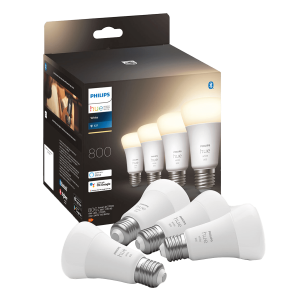 PHILIPS Hue White Ambiance Έξυπνος Λαμπτήρας 9W A60 E27 (4 Τεμάχια)
