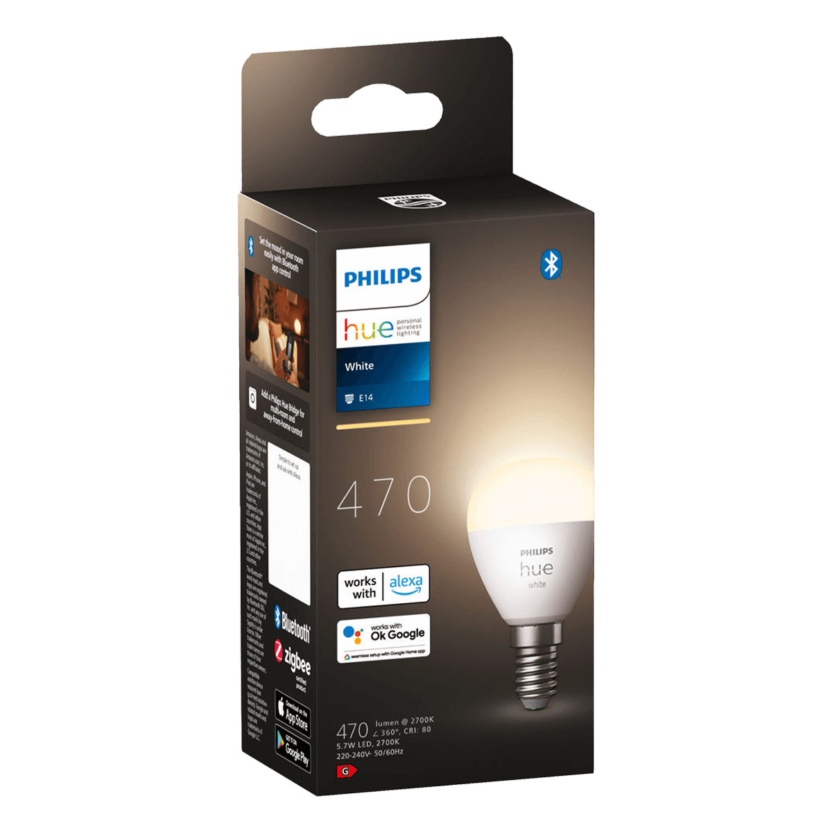 PHILIPS Hue White Έξυπνος Λαμπτήρας Luster 5.7W E14 - 3