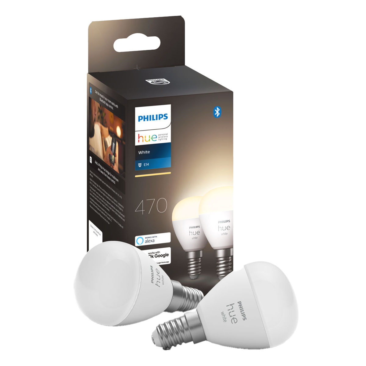 PHILIPS Hue White Έξυπνος Λαμπτήρας Luster 5.7W E14 (2 Τεμάχια)