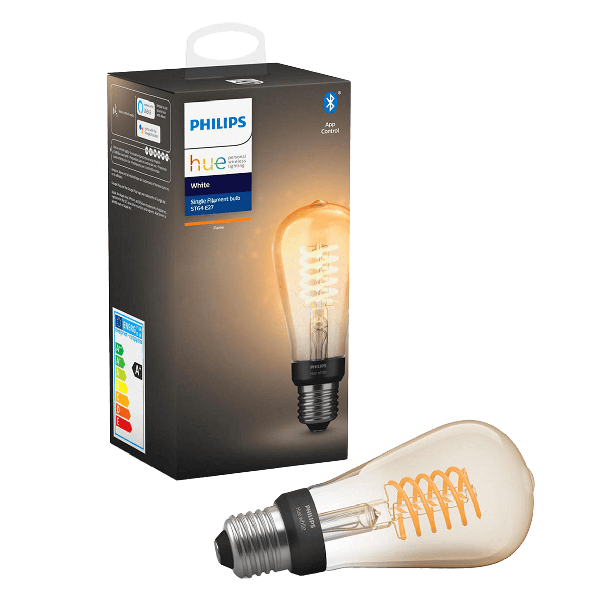PHILIPS Hue White Fil Έξυπνος Λαμπτήρας 7W ST64 E27