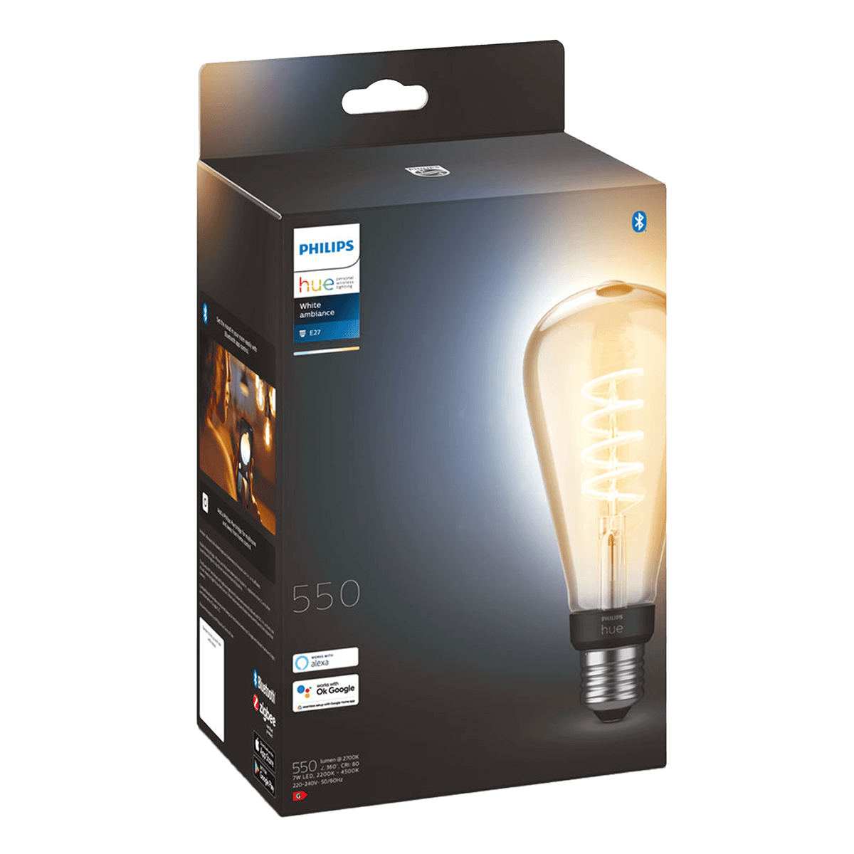 PHILIPS Hue White Ambiance Fil Έξυπνος Λαμπτήρας 7W ST72 E27 - 3
