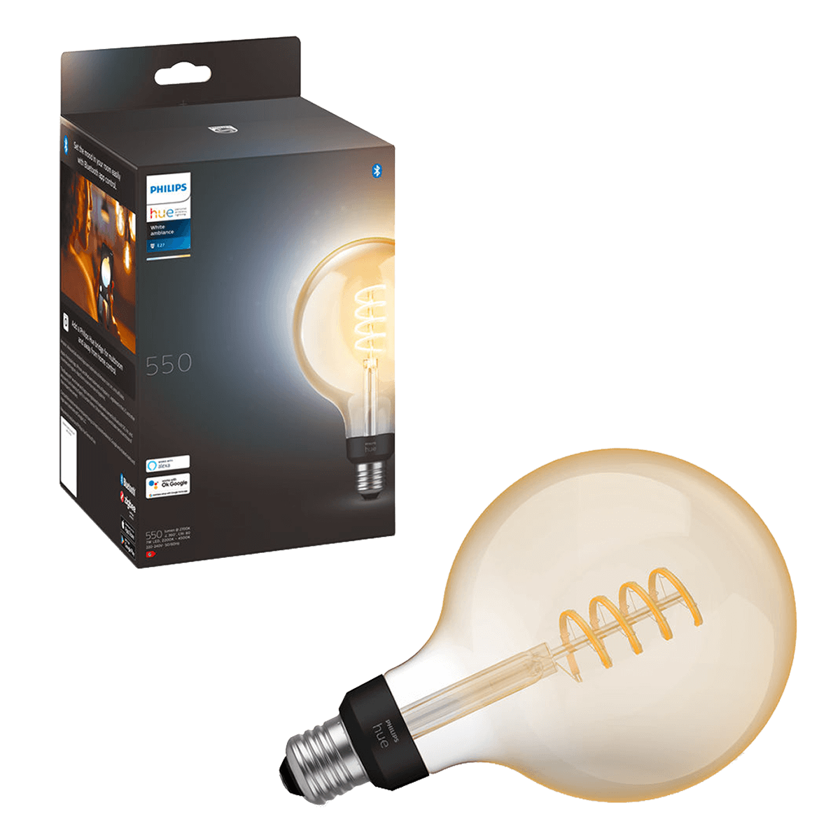 PHILIPS Hue White Ambiance Fil Έξυπνος Λαμπτήρας 7W E27