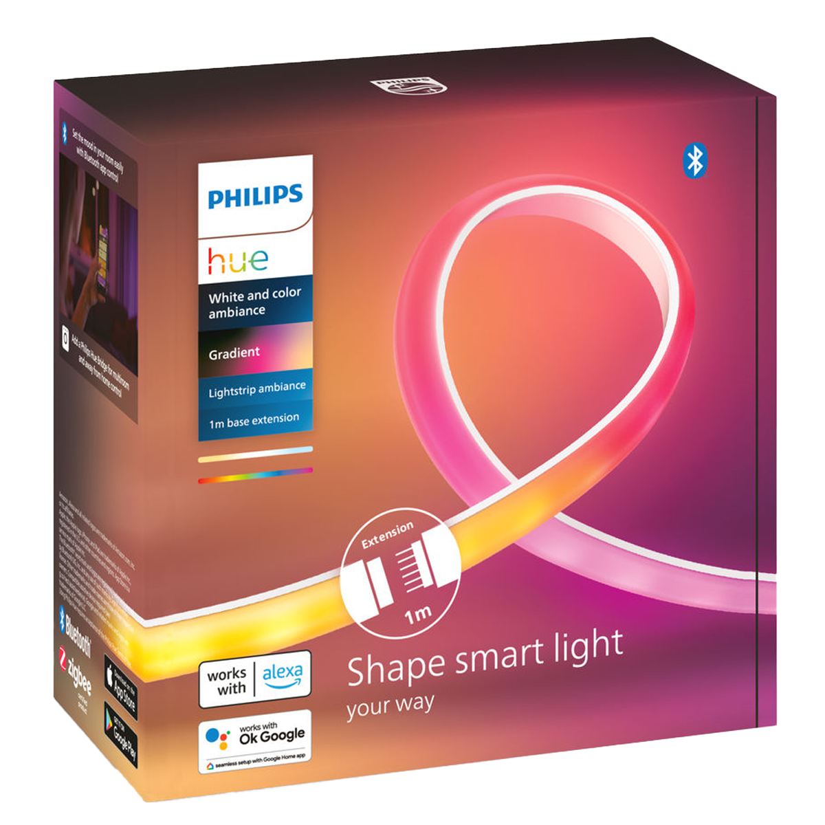 Έξυπνη Ταινία LED Επέκταση PHILIPS Hue για Hue Gradient 1 Μέτρου - 2
